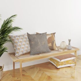 Μαξιλάρι Διακοσμητικό Printed Σχέδιο 66 45 x 45 cm  100% Βαμβάκι Εκρού BOREA - Image 2
