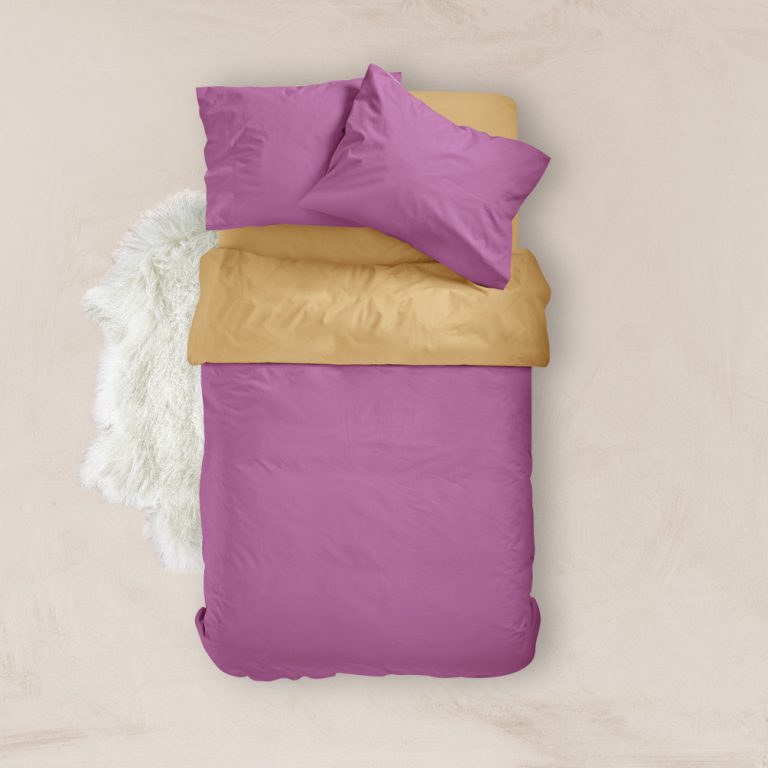 Παπλωματοθήκη Μονόχρωμη Solid Μονή 160 x 240 cm  100% Βαμβάκι Καφέ-Μαύρο BOREA - Image 1