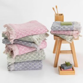 Πετσέτα Μπάνιου Hive 70 x 140 cm  100% Βαμβάκι Μπλε BOREA