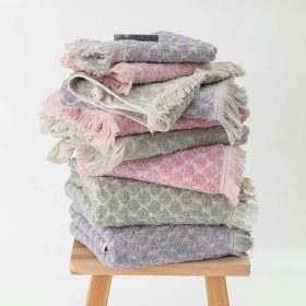 Πετσέτα Μπάνιου Hive 70 x 140 cm  100% Βαμβάκι Μπλε BOREA - Image 2