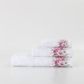Πετσέτες Σετ 3ΤΜΧ Agnes 70 x 140 / 50 x 90 / 30 x 50 cm  100% Βαμβάκι Λευκό BOREA - Image 5