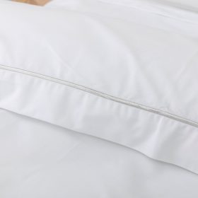 Σεντόνι Πλακέ Cvc 180TC 260 x 280 cm  60% Βαμβάκι - 40% Βισκόζ Λευκό BOREA - Image 4