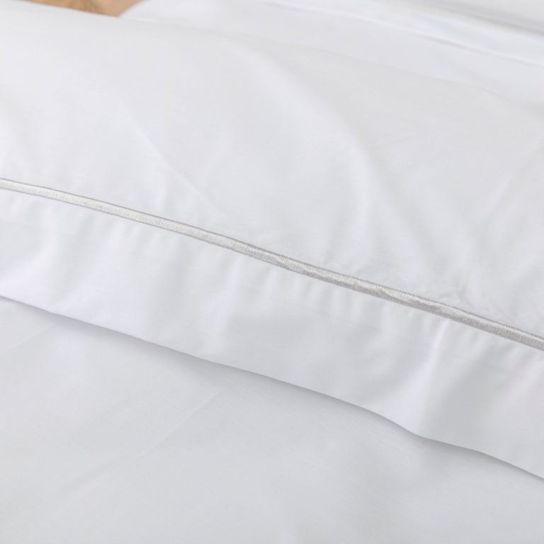Μαξιλαροθήκη Πλακέ Cvc 180TC 50 x 70 cm + 5 cm (oxford style)  60% Βαμβάκι - 40% Βισκόζ Λευκό BOREA - Image 4
