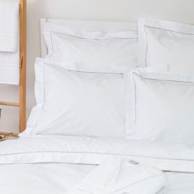Σεντόνι Πλακέ Cvc 180TC 260 x 280 cm  60% Βαμβάκι - 40% Βισκόζ Λευκό BOREA - Image 3