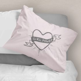 Σεντόνι Σετ 2ΤΜΧ Girl Power Μονό 160 x 240 cm + 50 x 70 cm  100% Βαμβάκι Γκρι BOREA - Image 2