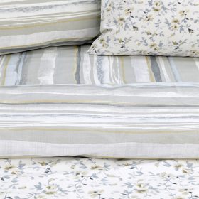 LINO ΣΕΤ ΠΑΠΛΩΜΑΤΟΘΗΚΗ AGNE GREY FLANNEL 220X240 100% Βαμβάκι - Image 3