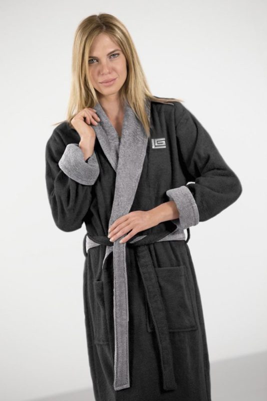 Μπουρνούζι Duo Noir Medium της Guy Laroche (100% cotton)