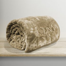 LINO ΚΟΥΒΕΡΤΑ VELLUT MOCCA 160X220 100% Πολυέστερ - Image 4