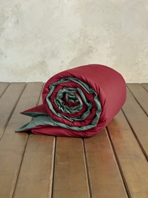Παπλωματοθήκη Γίγας Colors - Absolute Red / Pine Green της Nima Home 100% Cotton, 144 T.C. Γίγας 240x260