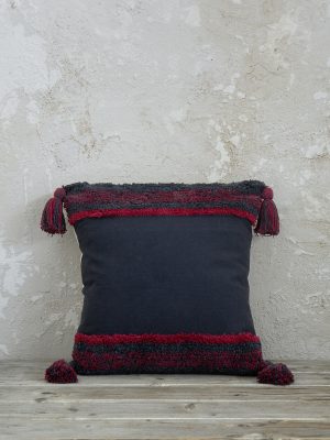 Διακοσμητικό μαξιλάρι 45x45 - Janelle Dark Gray της Nima Home 100% Cotton Μαξιλάρι 45x45