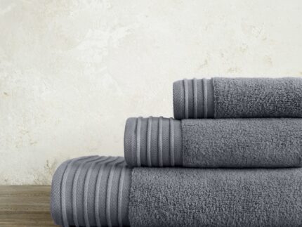 Πετσέτα 40x60 Feel Fresh - Night Gray της Nima Home 100% Zero Twist Cotton, 500 gsm Χεριών 40x60