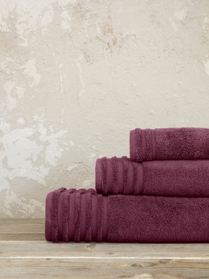Πετσέτα 50x100 Vista - Bordeaux της Nima Home 100% Zero Twist Cotton, 700 gsm Προσώπου 50x100