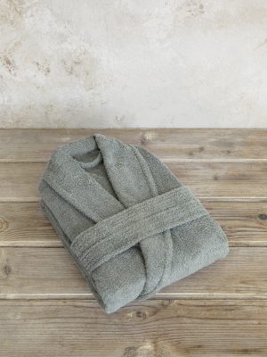 Μπουρνούζι Asana - Small - Rock Green της Nima Home 100% Terry Cotton, 450 gsm Small