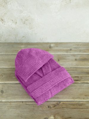 Μπουρνούζι Wizard - No 4 - Dark Fuchsia της Nima Kids 100% Cotton Ηλικία 4