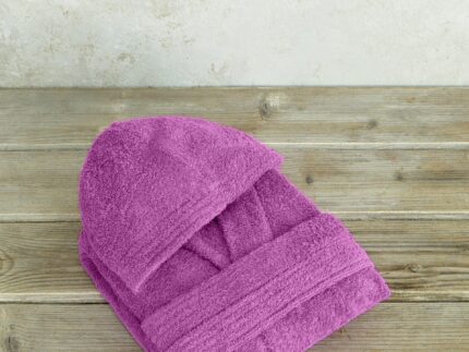 Μπουρνούζι Wizard - No 14 - Dark Fuchsia της Nima Kids 100% Cotton Ηλικία 14