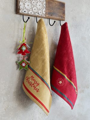 Σετ Πετσέτες (2 x 40x60) - Christmas Star της Nima Home 100% Cotton Σετ (2 x 40x60)