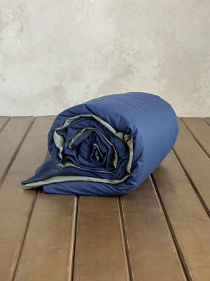 Παπλωματοθήκη Υπέρδιπλη Colors - Rock Green / Dark Denim της Nima Home 100% Cotton, 144 T.C. Υπέρδιπλη 220x240