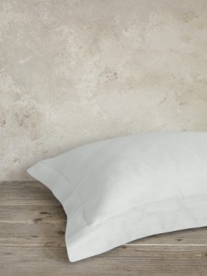 Μαξιλαροθήκες Oxford Superior Satin - Soft Gray της Nima Home 100% Satin Cotton, 220 T.C. Μαξιλαροθήκες oxford 3 πλευρών (2 x 52x72+5)