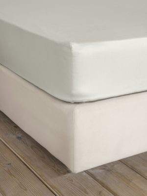 Σεντόνι Γίγας με Λάστιχο Superior Satin - Fog Beige της Nima Home 100% Satin Cotton, 220 T.C. Γίγας με Λάστιχο 185x205+35
