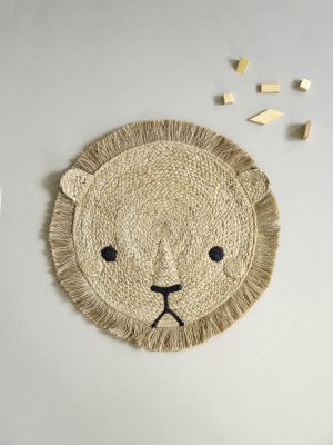 Στρογγυλό Χαλί Δ60 - Lion King της Nima Kids 95% Jute - 5% Cotton Στρογγυλό Χαλί 60 εκατοστών