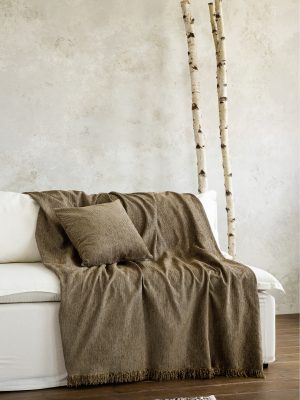 Ριχτάρι 180x300 - Matis Brown της Nima Home Chenille, 55% Acrylic - 20% Polyester - 25% Cotton Τριθέσιος 180x300