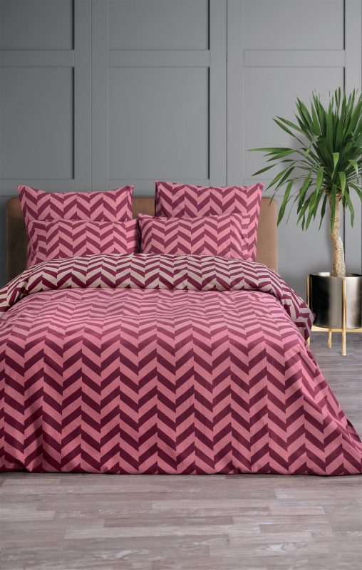 ΣΕΤ ΘΗΚΗ Υ/Δ ZIC ZAC 1 (RED) 220X240CM 2*50X70CM 100%COTTON FLANNEL Makis Tselios