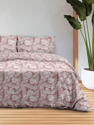 Σετ Σεντόνια Flannel 3038 Pink Μονό με λάστιχο(105x205+30) SUNSHINEHOME - Image 2