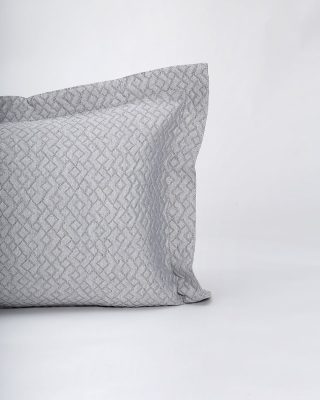3D Ζακάρ Oxford Μαξιλαροθήκη Γεωμετρικό Pattern Augerinos σε 6 Αποχρώσεις 52x72 5cm Γκρι της Pennie - Image 2