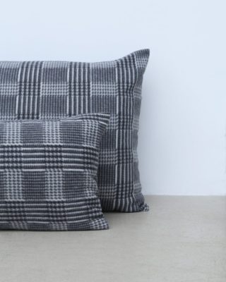 Βρεφική Fleece Pied De Poule Μαξιλαροθήκη Firenze 30x45cm 30x45cm Μαύρο της Pennie - Image 2