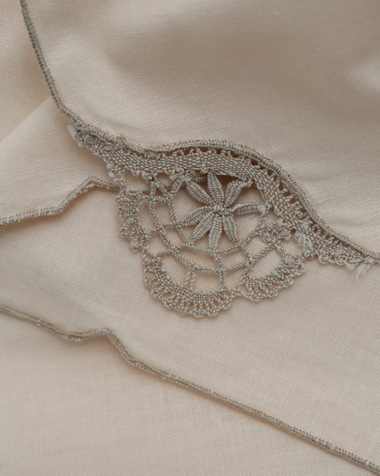 Σετ 4 τεμ Πετσέτες Φαγητού με Κισέν Δαντέλα Χειροποίητο Κέντημα Bo Maison 42x42cm Μπεζ της Pennie - Image 3