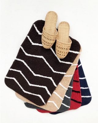 Micro Αντιολισθητικό Χαλάκι Μπάνιου Zig Zag 40x60cm 40x60cm Σοκολά της Pennie - Image 4