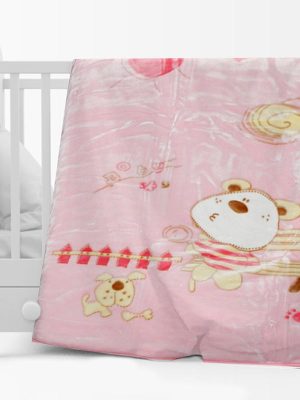 Κουβέρτα Βελουτέ Κούνιας 1000 Pink 110x140 SUNSHINEHOME - Image 2