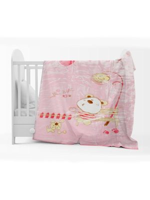 Κουβέρτα Βελουτέ Κούνιας 1000 Pink 110x140 SUNSHINEHOME