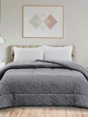 Κουβερτοπάπλωμα Klelia Light Grey Υπέρδιπλο (220x240) SUNSHINEHOME