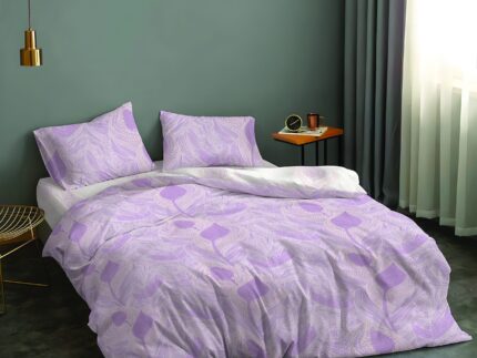 LINO ΣΕΤ ΠΑΠΛΩΜΑΤΟΘΗΚΗ JACQUARD MAUVE 160Χ240 100% Βαμβάκι