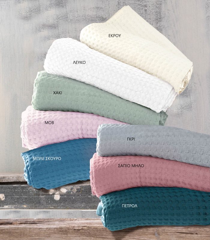 LEXY - ΚΟΥΒΕΡΤΑ ΠΙΚΕ ΧΑΚΙ ΗΜΙΔΙΠΛΟ (160X240) ΗΜΙΔΙΠΛΟ (160X240) 100% ΒΑΜΒΑΚΙ Rythmos - Image 3