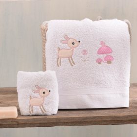 FLOPPY ΡΟΖ - ΣΕΤ ΠΕΤΣΕΤΕΣ ΠΑΙΔΙΚΕΣ 2ΤΕΜ. ΣΕΤ 2 ΤΕΜΑΧΙΑ (30X50 70X140) 100% ΒΑΜΒΑΚΙ Rythmos