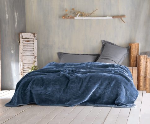 VELOUR ΜΠΛΕ - ΚΟΥΒΕΡΤΑ ΒΕΛΟΥΤΕ ΥΠΕΡΔΙΠΛΟ (220Χ240) ΥΠΕΡΔΙΠΛΟ (220Χ240) Rythmos