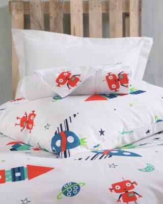 ASTRONIO - ΣΕΤ ΚΟΥΒΕΡΛΙ ΠΑΙΔΙΚΟ ΗΜΙΔΙΠΛΟ (160X240) 100% ΒΑΜΒΑΚΙ Rythmos - Image 2