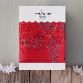 CHRISTMAS TERRY GIFT SET (3 ΓΚΙ) ΛΕΥΚΟ ΠΡΟΣΩΠΟΥ (50X90) ΠΡΟΣΩΠΟΥ (50X90) 100% ΒΑΜΒΑΚΙ Rythmos - Image 2