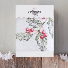 CHRISTMAS TERRY GIFT SET (3 ΓΚΙ) ΚΟΚΚΙΝΟ ΠΡΟΣΩΠΟΥ (50X90) ΠΡΟΣΩΠΟΥ (50X90) 100% ΒΑΜΒΑΚΙ Rythmos - Image 3