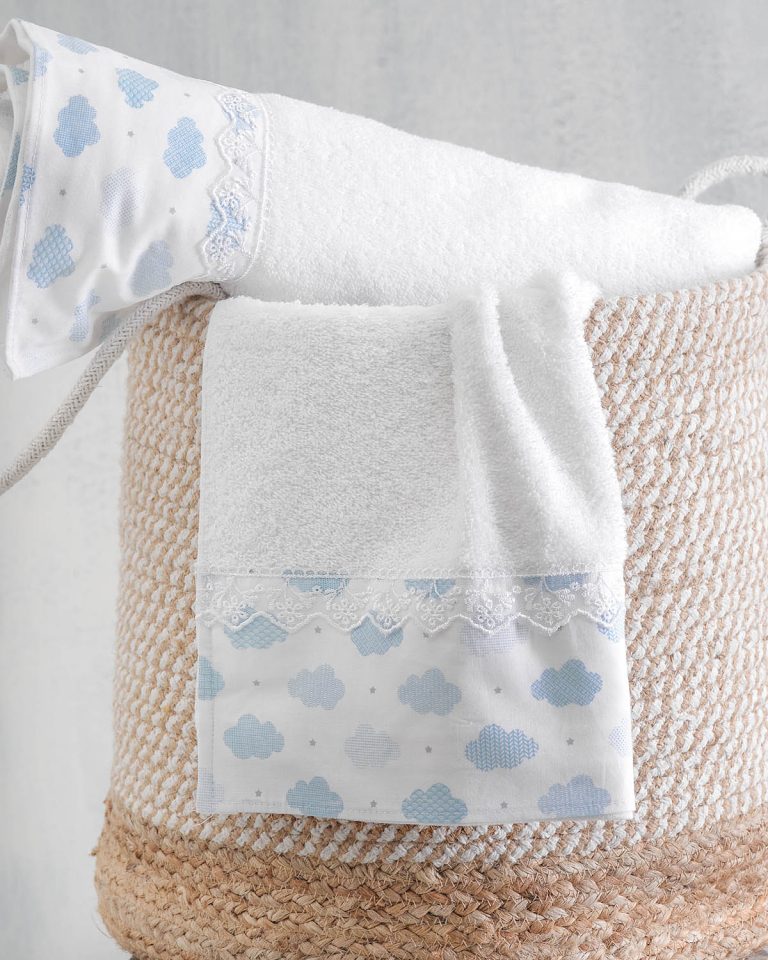 cloudy_blue_baby-bath-5.jpg CLOUDY ΜΠΛΕ - ΠΑΝΤΑ 43X200 100% ΒΑΜΒΑΚΙ Rythmos - Image 4