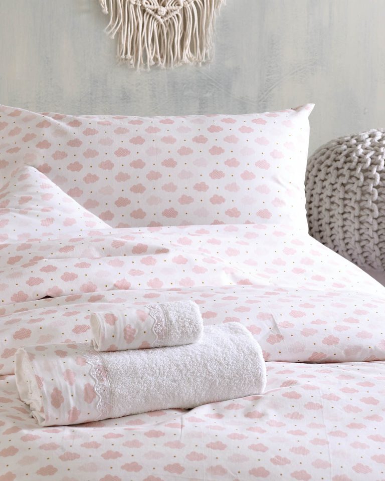 cloudy_pink_kid_bed_sdtl-4.jpg CLOUDY ΣΟΜΟΝ - ΣΕΤ ΚΟΥΒΕΡΛΙ ΠΑΙΔΙΚΟ ΗΜΙΔΙΠΛΟ (160X240) 100% ΒΑΜΒΑΚΙ Rythmos - Image 2