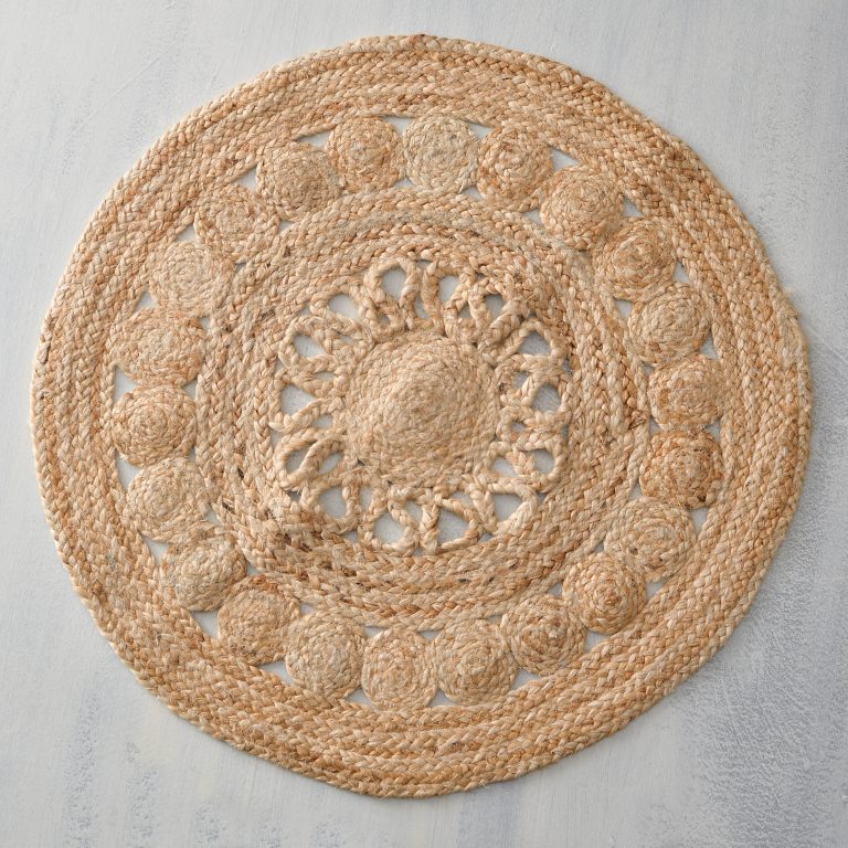 COUGAR - ΧΑΛΑΚΙ ΜΠΕΖ 120cm 120cm IN JUTE NATURAL Rythmos - Image 4