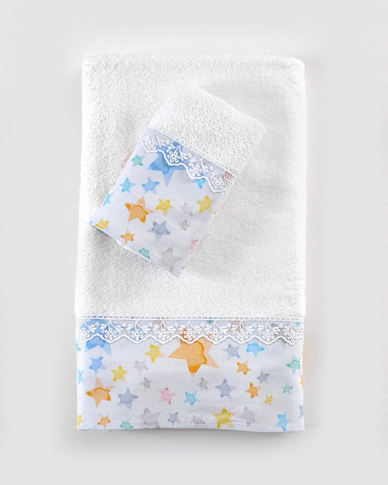 GLOW ΜΠΛΕ - ΣΕΤ ΠΕΤΣΕΤΕΣ 2 ΤΕΜ. ΣΕΤ 2 ΤΕΜΑΧΙΑ (30X50 70X140) 100% ΒΑΜΒΑΚΙ Rythmos - Image 1