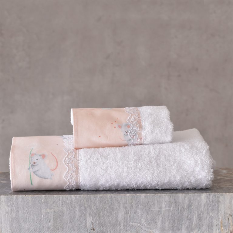 jerom_mouse_pink_towel_set.jpg JEROM ΣΟΜΟΝ - ΣΕΤ ΠΕΤΣΕΤΕΣ 2 ΤΕΜ. ΣΕΤ 2 ΤΕΜΑΧΙΑ (30X50 70X140) 100% ΒΑΜΒΑΚΙ Rythmos - Image 1