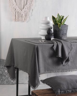 MERIT - ΤΡΑΠΕΖΟΜΑΝΤΗΛΟ ΓΚΡΙ 150X220 150X220 100% ΒΑΜΒΑΚΙ Rythmos