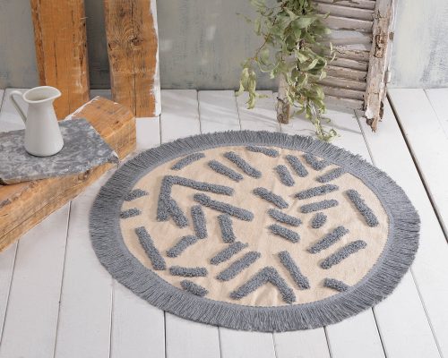 MOJAVE ΓΚΡΙ - ΤΑΠΕΤΟ ΓΚΡΙ 120cm 120cm 100% ΒΑΜΒΑΚΙ Rythmos