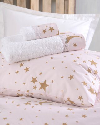 MOONLIGHT ΡΟΖ - ΣΕΤ ΠΑΠΛΩΜΑΤΟΘΗΚΗ DIVA ΗΜΙΔΙΠΛΟ (160X250) ΗΜΙΔΙΠΛΟ (160X250) 100% ΒΑΜΒΑΚΙ Rythmos - Image 3