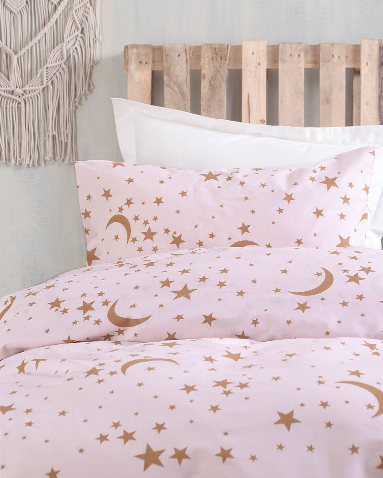 MOONLIGHT ΡΟΖ - ΣΕΤ ΚΟΥΒΕΡΛΙ ΠΑΙΔΙΚΟ 2 ΤΕΜ. ΗΜΙΔΙΠΛΟ (160X240) 100% ΒΑΜΒΑΚΙ Rythmos - Image 3